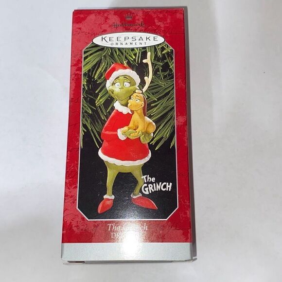 Hallmark Keepsake The Grinch Dr Seuss Christmas Ornament Red Green New - Picture 1 of 9